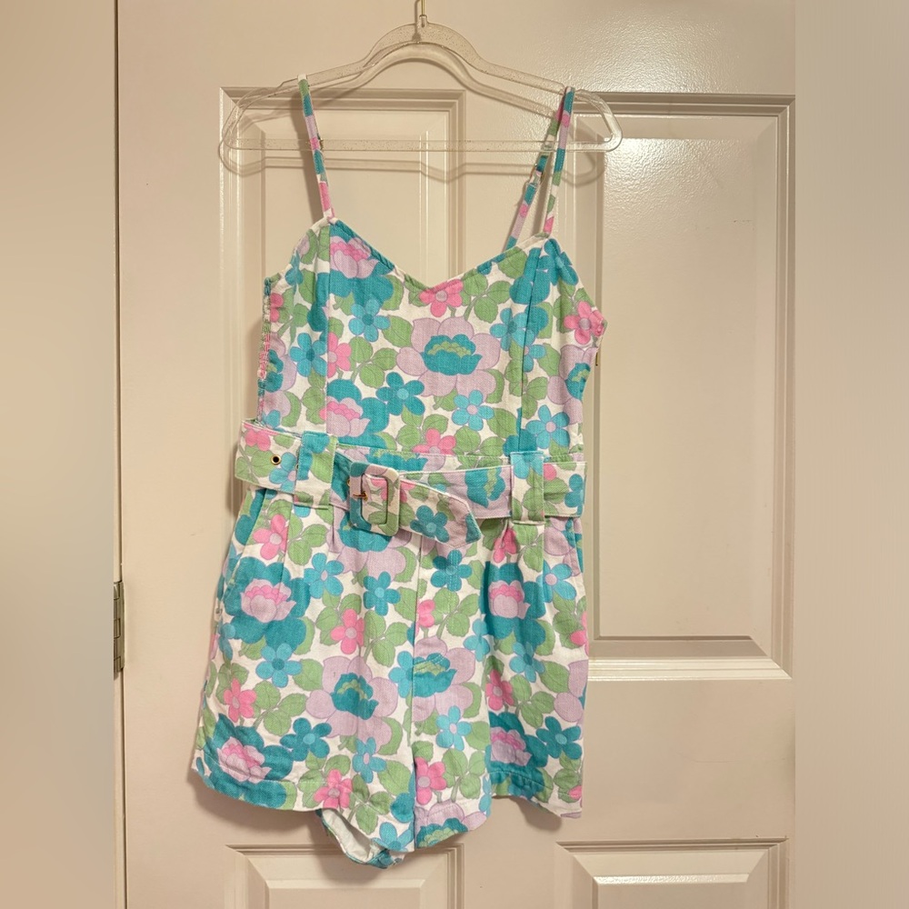 Show Me Your MuMu Floral Jumpsuit in Pink, Blue, and Green